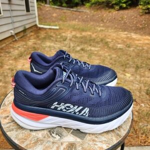 Hoka One One  Bondi 7 1110519 BIBBL Blue Running Shoes Sneakers Women's Size 8